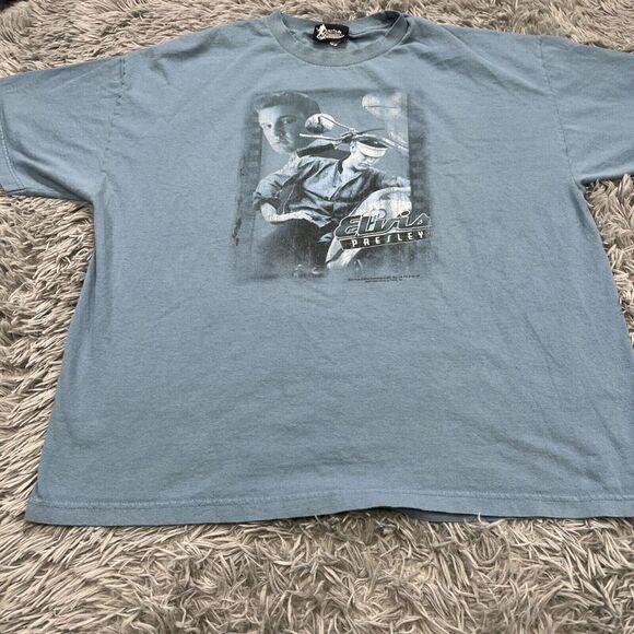 Graceland Elvis Presley Blue Short Sleeve T Shirt Crewneck Size 2XL - Picture 2 of 10